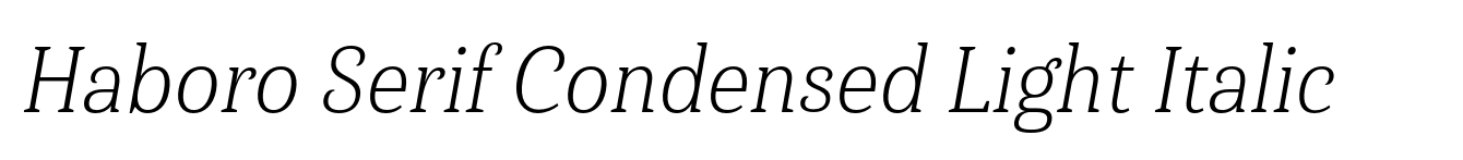 Haboro Serif Condensed Light Italic image
